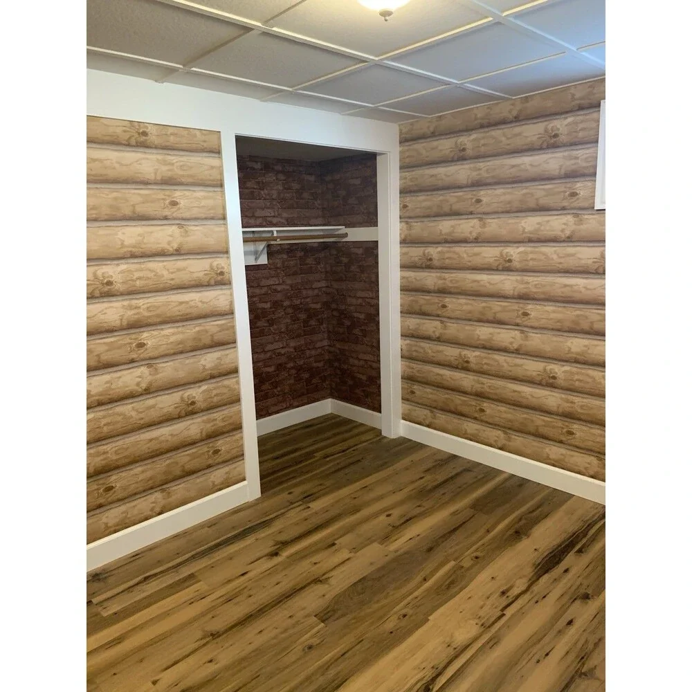 Lodge Wallpaper Rustic Log Cabin 3-D Designer Wallpaper DD688